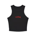Red Flag Racer Tank Top — Women’s Micro Rib Cropped Tank