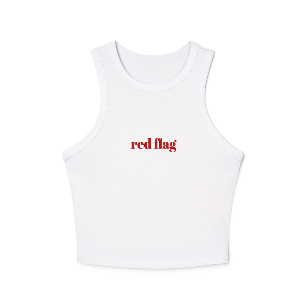 Red Flag Racer Tank Top — Women’s Micro Rib Cropped Tank