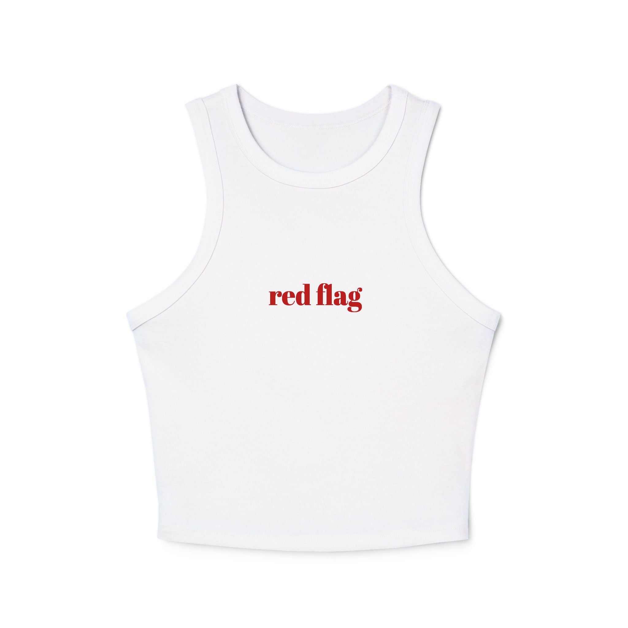 Red Flag Racer Tank Top — Women’s Micro Rib Cropped Tank