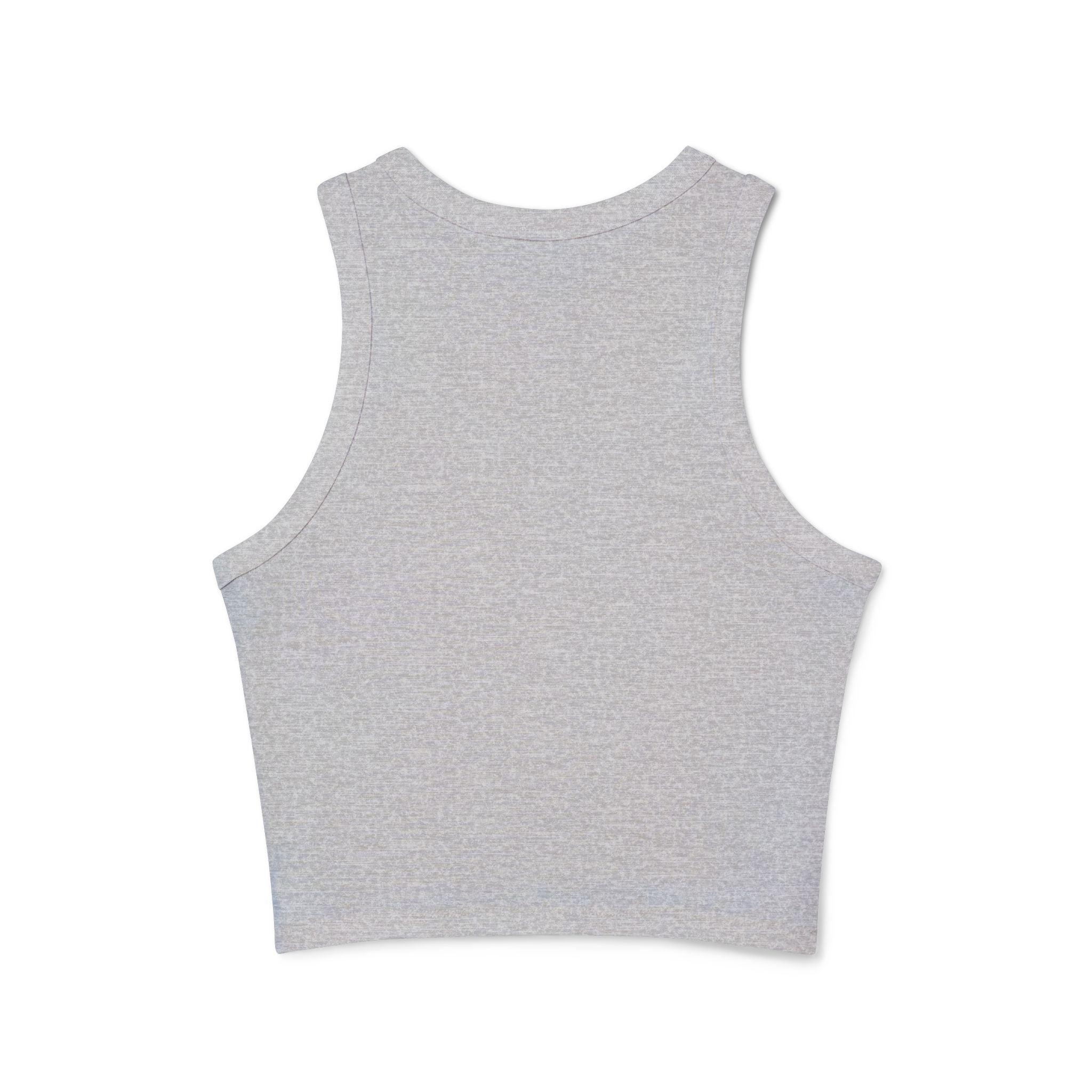 Women's Racer Tank Top — "show me your b00bs" Minimal Ribbed Crop